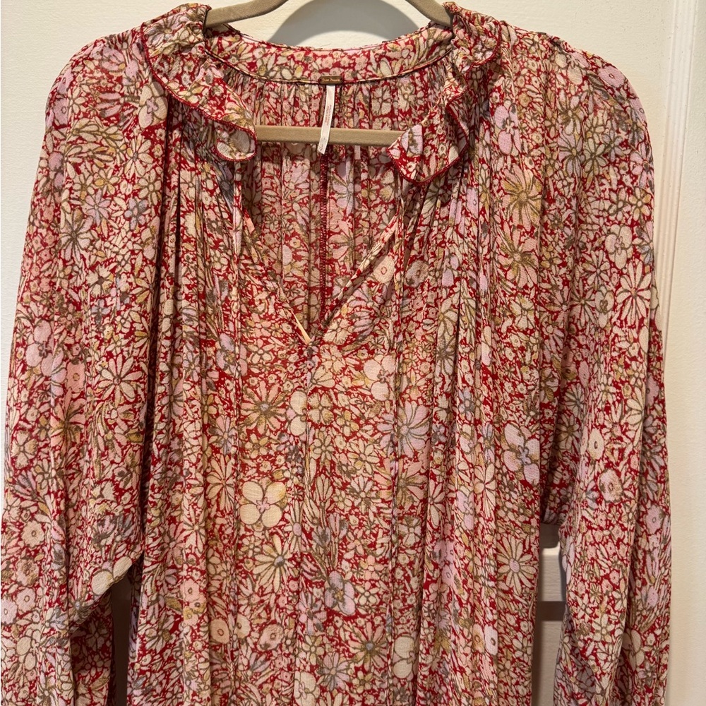 Free People Floral Pink Maxi Dress